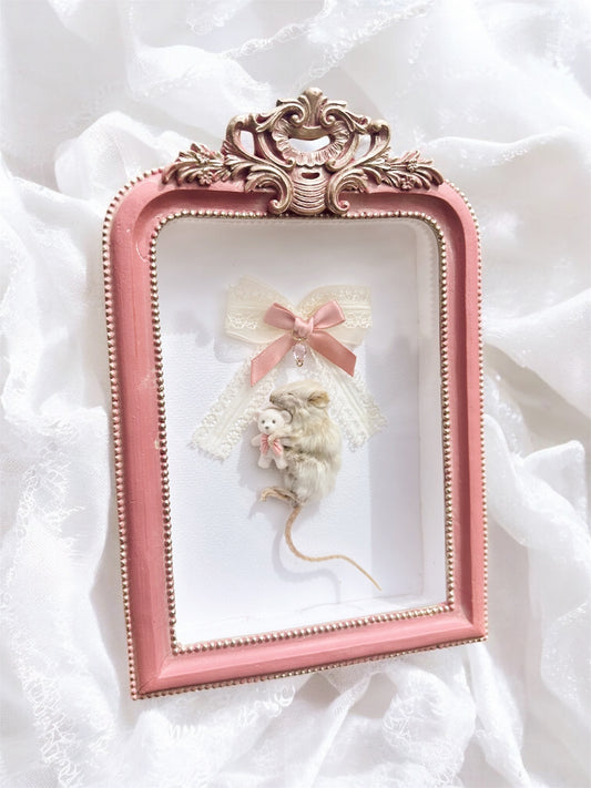 frame - pink teddy love